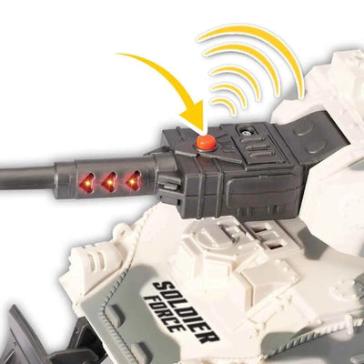 Soldier Force Desert Tank: Sesli ve Işıklı Askeri Oyun Seti (38 cm) - Roket Oyuncak