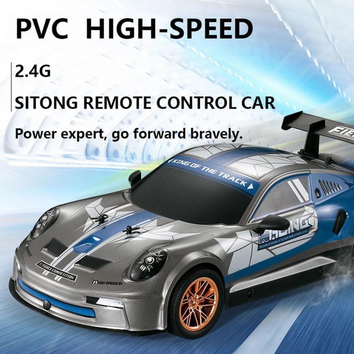 Speed Racing 1:10 RC Uzaktan Kumandalı Yarış Arabası: 25 km/h Hızlı, 4x4 Dört Çeker Nitro Boostlu Drift Aracı Turuncu - Roket Oyuncak