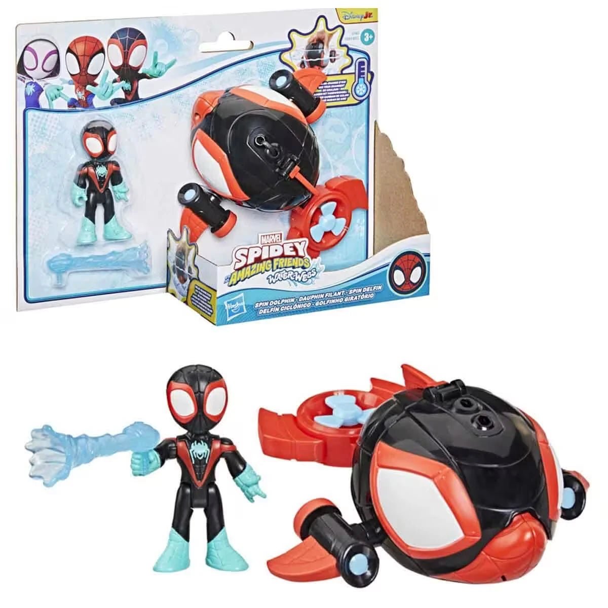 Spidey and His Amazing Friends Waterwebs Spin Dolphin Renk Değiştiren Su Macerası Araç Seti - Roket Oyuncak