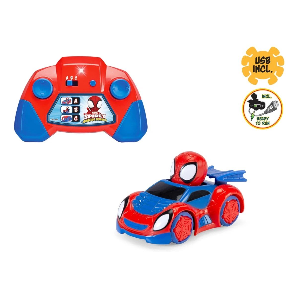 Spidey Uzaktan Kumandalı Web Crawler Aracı: 1:50 Ölçek 8 cm Marvel Lisanslı Hızlı Şarjlı RC Araba - Roket Oyuncak