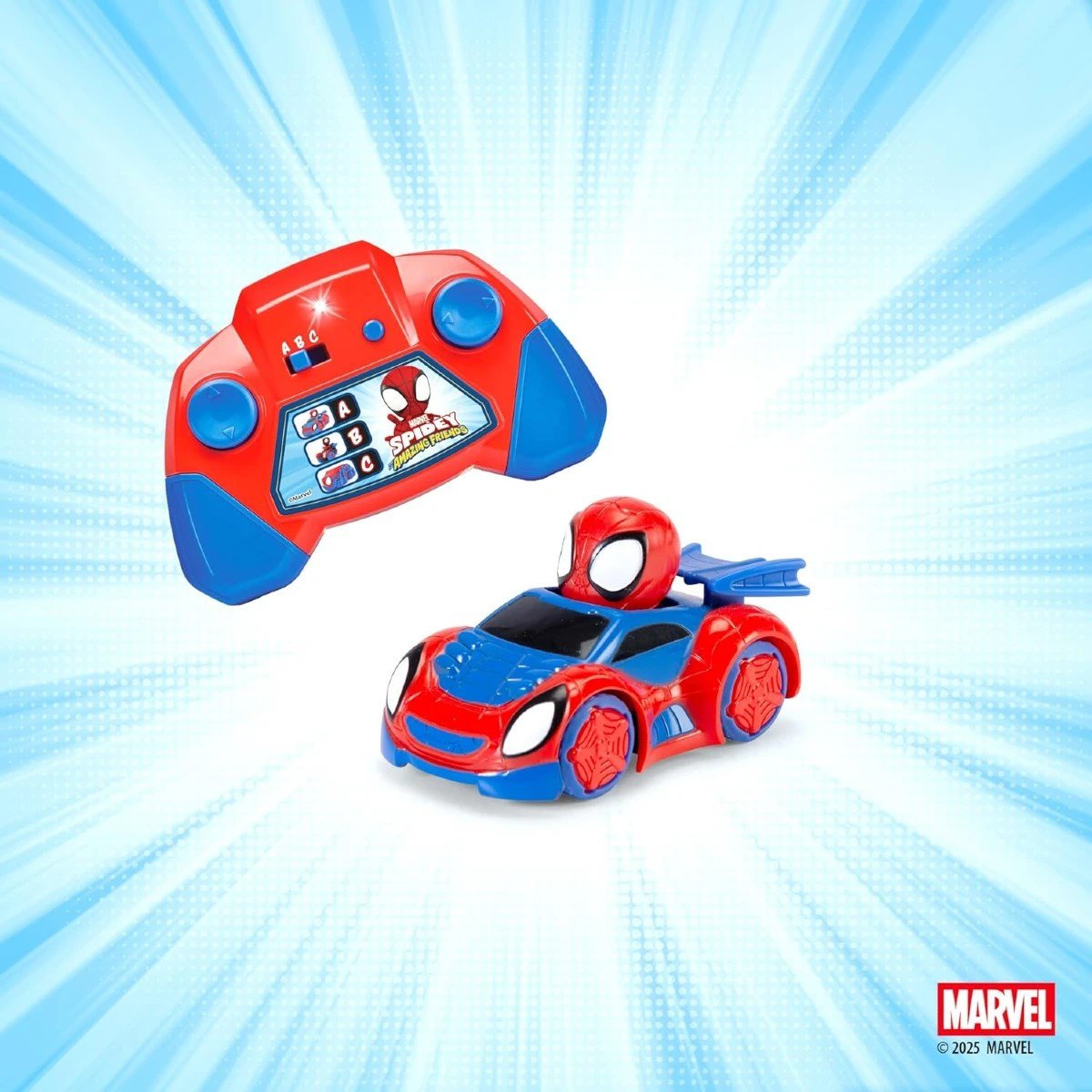 Spidey Uzaktan Kumandalı Web Crawler Aracı: 1:50 Ölçek 8 cm Marvel Lisanslı Hızlı Şarjlı RC Araba - Roket Oyuncak