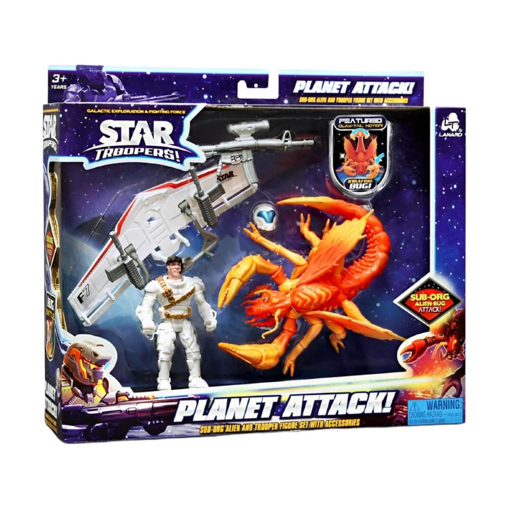 Star Trooper Gezegen Saldırısı Figür ve Uzay Aracı Beyaz - Roket Oyuncak