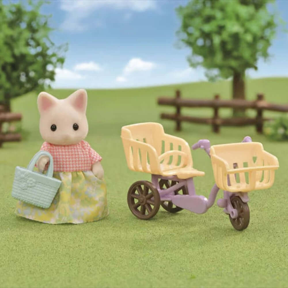Sylvanian Families Çiçekli Kedi Anne Ve Bisiklet - Roket Oyuncak