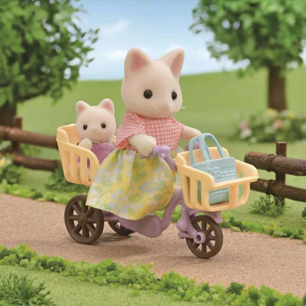 Sylvanian Families Çiçekli Kedi Anne Ve Bisiklet - Roket Oyuncak