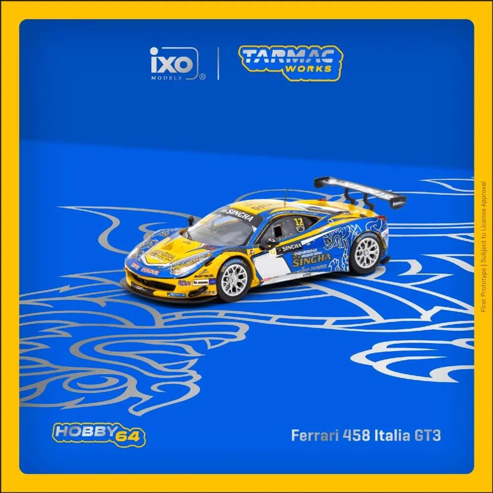 Tarmac 1:64 Ferrari 458 Italia GT3 GT Asia 2016 C. Van Dam - P. Bhirombhakdi - Roket Oyuncak