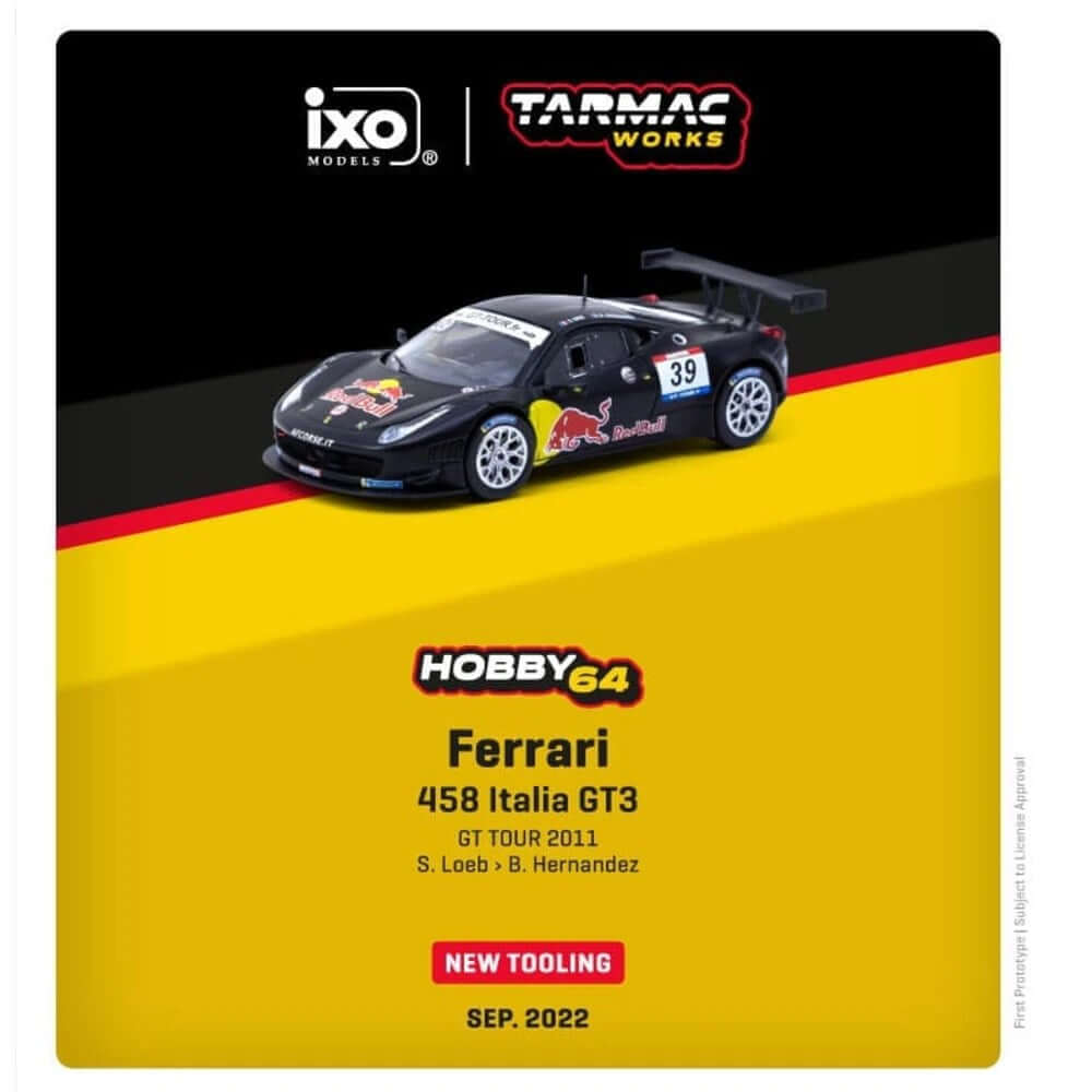 Tarmac 1:64 Ferrari 458 Italia GT3 GT TOUR 2011 S. Loeb / B. Hernandez - Roket Oyuncak