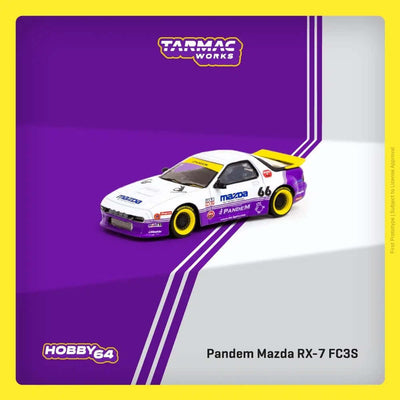 Tarmac Pandem Mazda RX - 7 FC38 White & Purple - Roket Oyuncak
