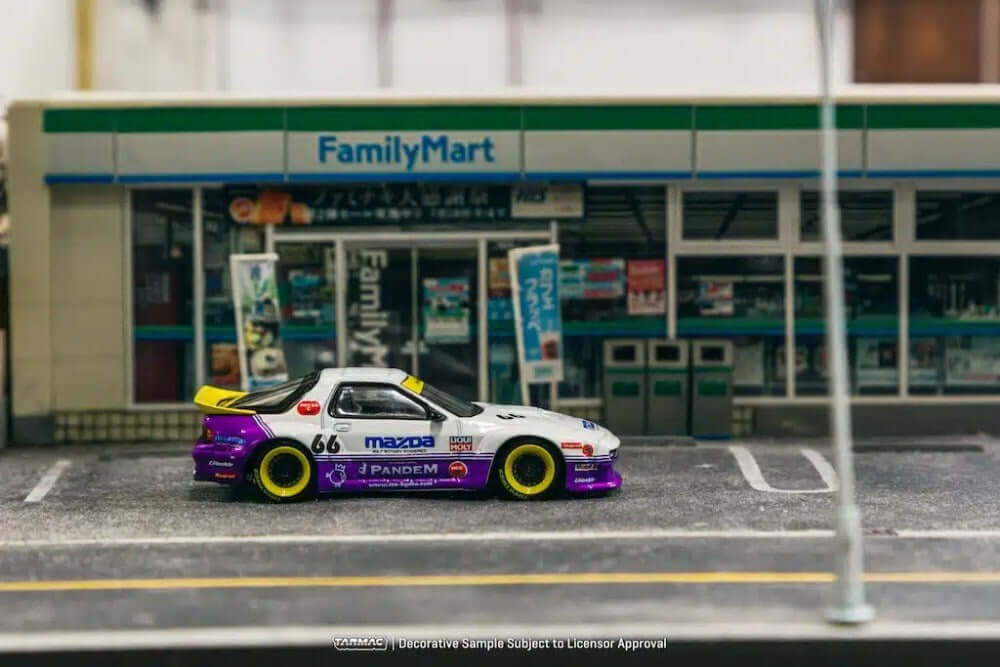 Tarmac Pandem Mazda RX - 7 FC38 White & Purple - Roket Oyuncak