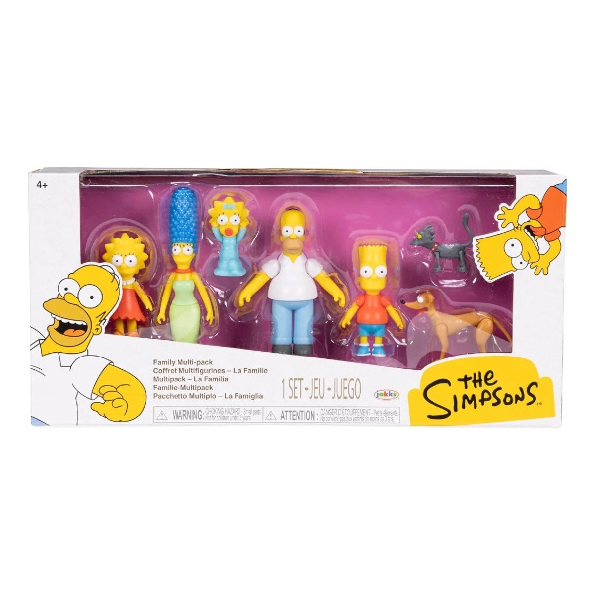 The Simpsons Ailesi ve Evcil Hayvanları 7'li Koleksiyon Figür Seti: 6 cm Ölçekli, Eklemli ve Pozlanabilir Mini Aksiyon Figür Paketi - Roket Oyuncak