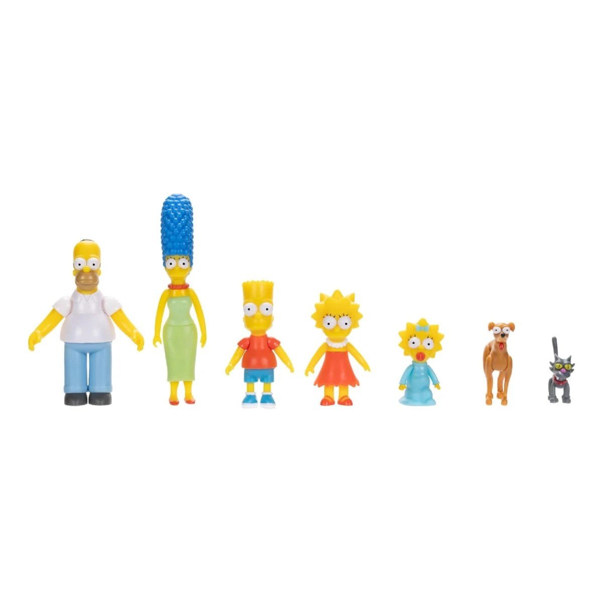 The Simpsons Ailesi ve Evcil Hayvanları 7'li Koleksiyon Figür Seti: 6 cm Ölçekli, Eklemli ve Pozlanabilir Mini Aksiyon Figür Paketi - Roket Oyuncak