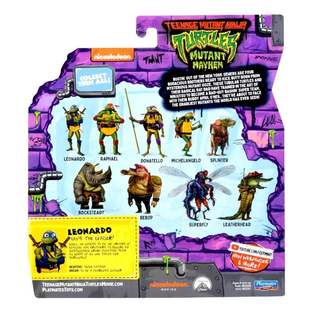 Tmnt Ninja Kaplumbağa Aksiyon Figürler Leonardo The Leader - Roket Oyuncak