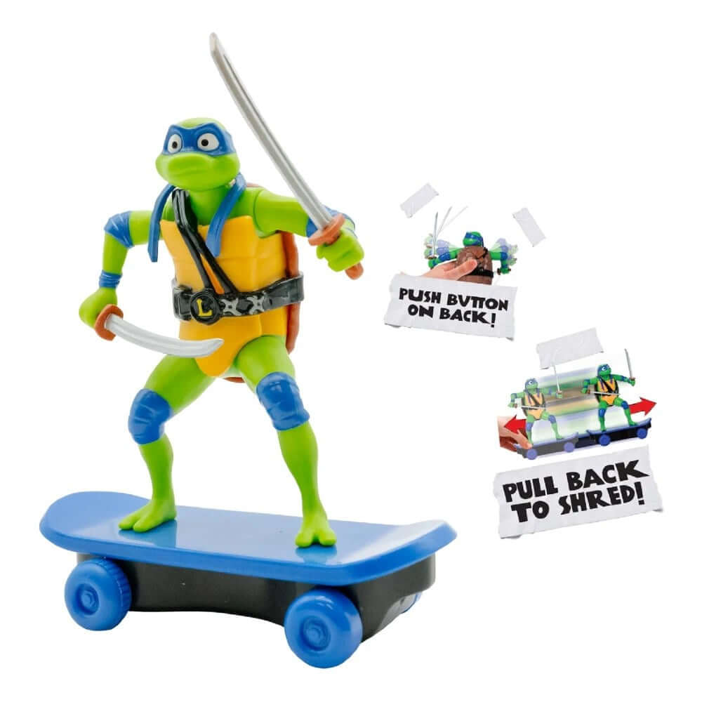 Tmnt Ninja Kaplumbağalar Çek Bırak Kaykay Figür Leo - Roket Oyuncak