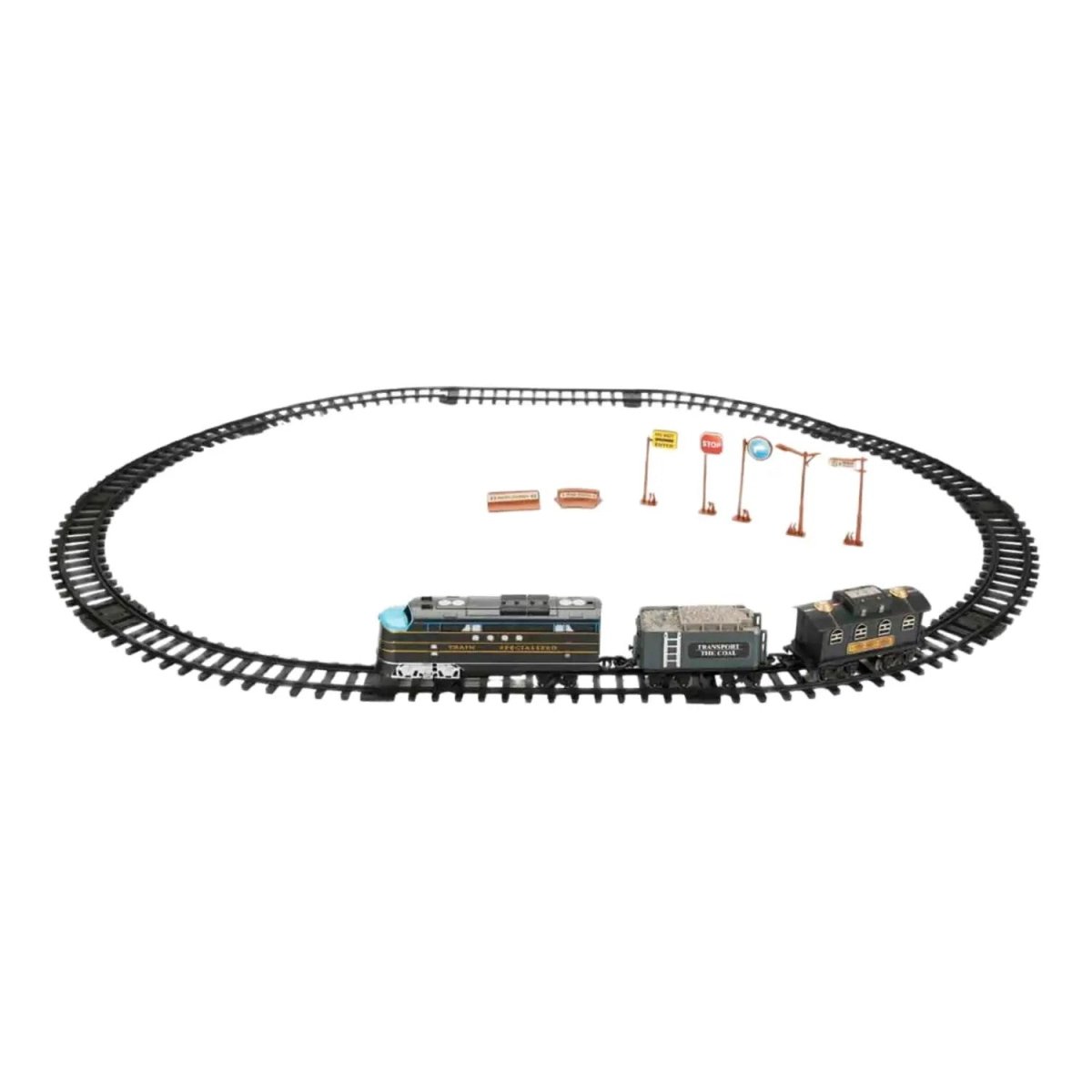 Train Track Sesli ve Işıklı Tren Oyun Seti Gri Tren - Roket Oyuncak