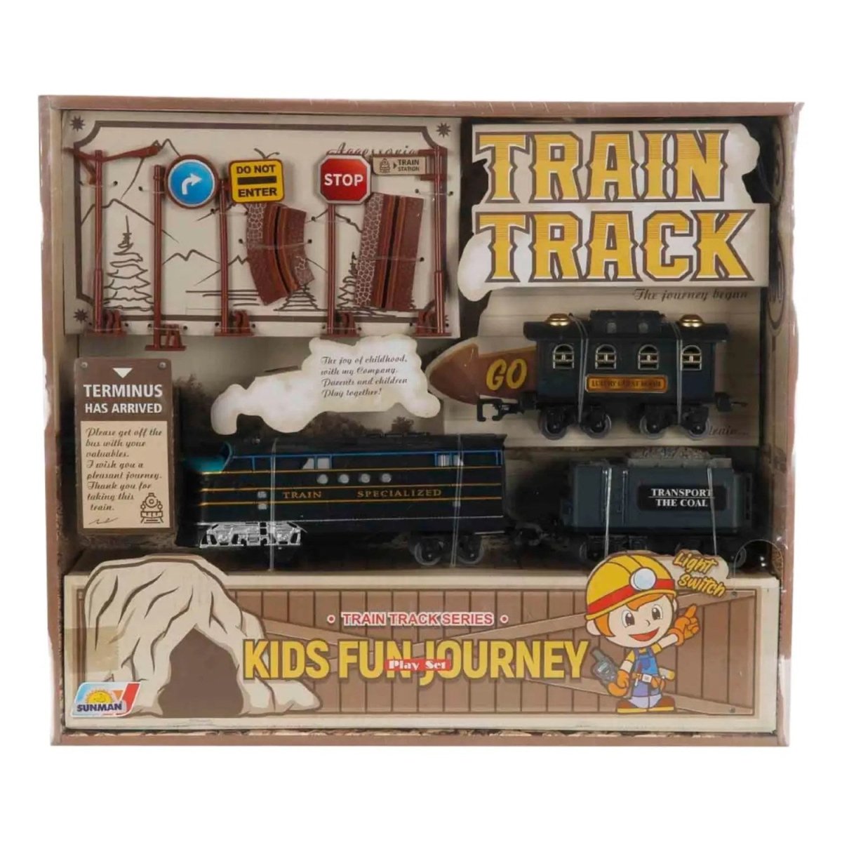 Train Track Sesli ve Işıklı Tren Oyun Seti Gri Tren - Roket Oyuncak