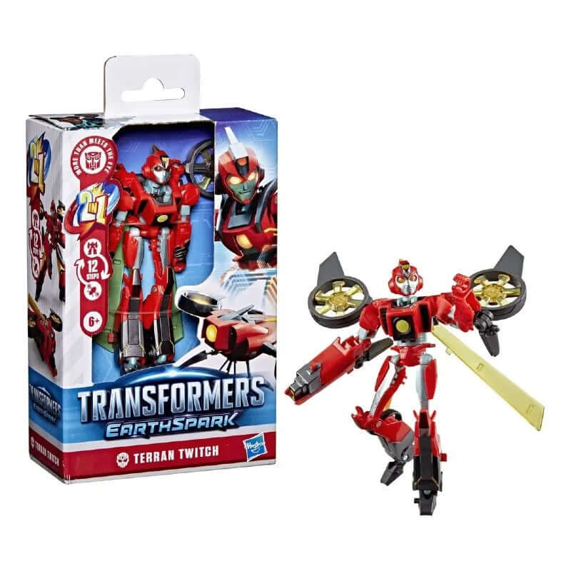 Transformers Earthspark Deluxe Figür Terran Twitch F6734 - Roket Oyuncak