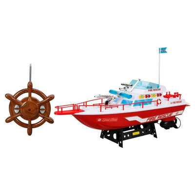 Uzaktan Kumandalı Işıklı Tekne 45 Cm İitfaiye Full Fonksiyon - Roket Oyuncak