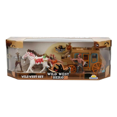 Wild West Hero At Arabalı Kovboy Oyun Seti Beyaz At Baltalı Kızılderili - Roket Oyuncak