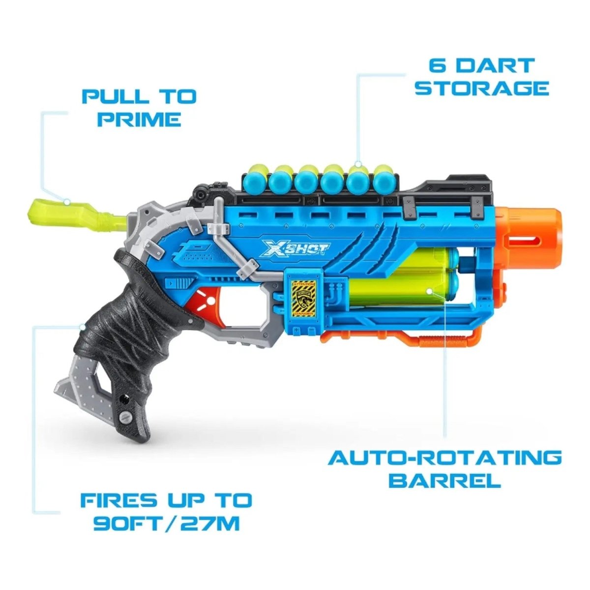 X Shot Dino Striker 16 Mermili Sünger Dart Atan Silah 32 Cm - Roket Oyuncak