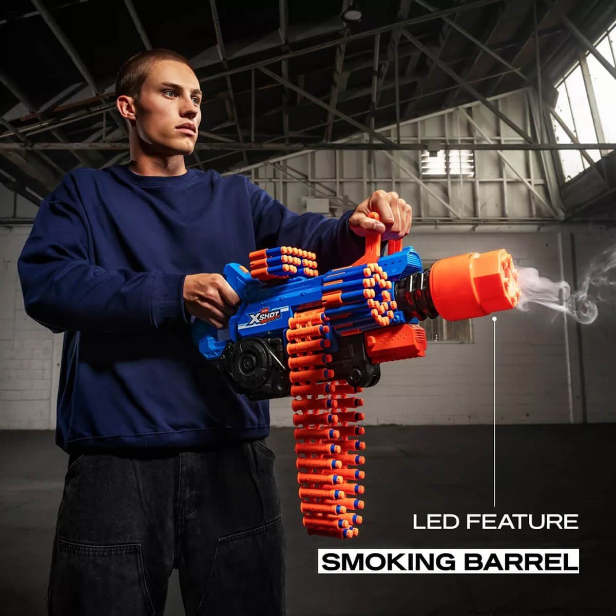 X-Shot Insanity Smoking Barrel 72 Mermili Sünger Dart Atan Silah (61,4 cm) - Roket Oyuncak