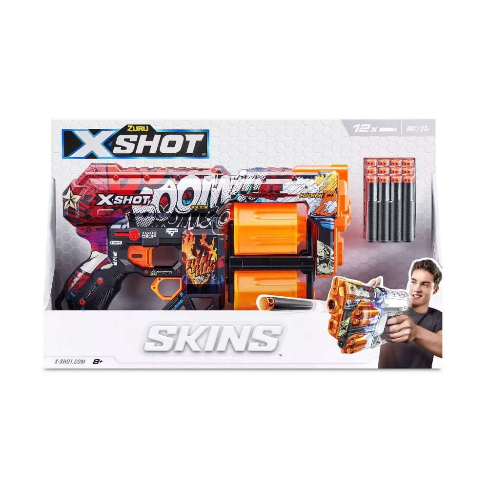 X Shot Skins Dread 12 Mermili Sünger Dart Atan Silah Boom - Roket Oyuncak