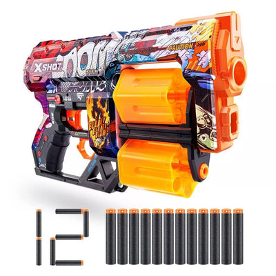 X Shot Skins Dread 12 Mermili Sünger Dart Atan Silah Boom - Roket Oyuncak