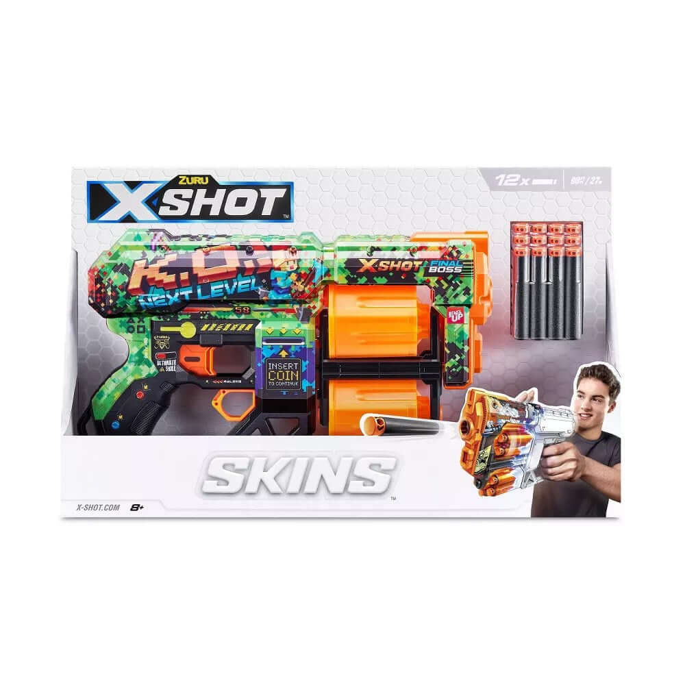 X Shot Skins Dread 12 Mermili Sünger Dart Atan Silah K.O. - Roket Oyuncak