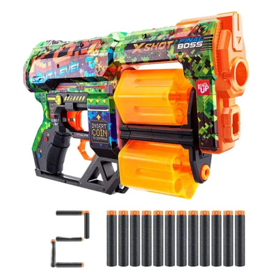 X Shot Skins Dread 12 Mermili Sünger Dart Atan Silah K.O. - Roket Oyuncak