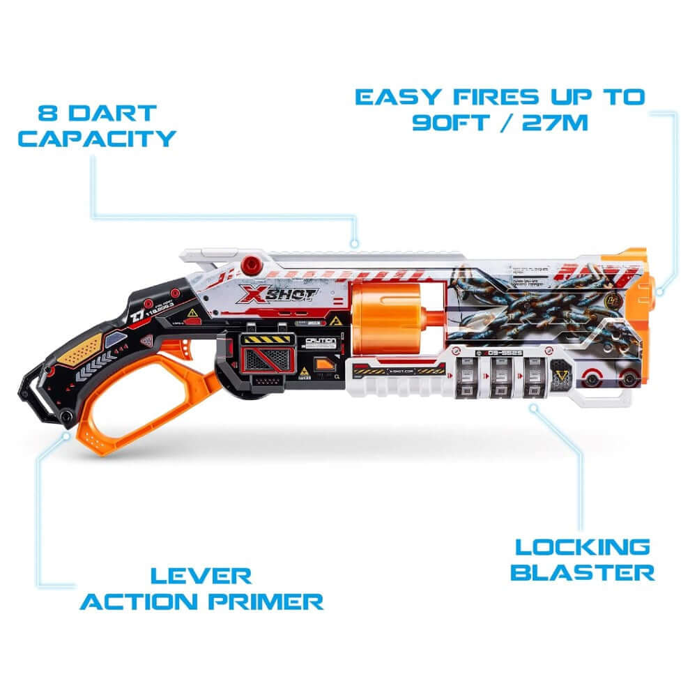 X Shot Skins Lock Blaster 16 Mermili Sünger Dart Atan Silah - Roket Oyuncak