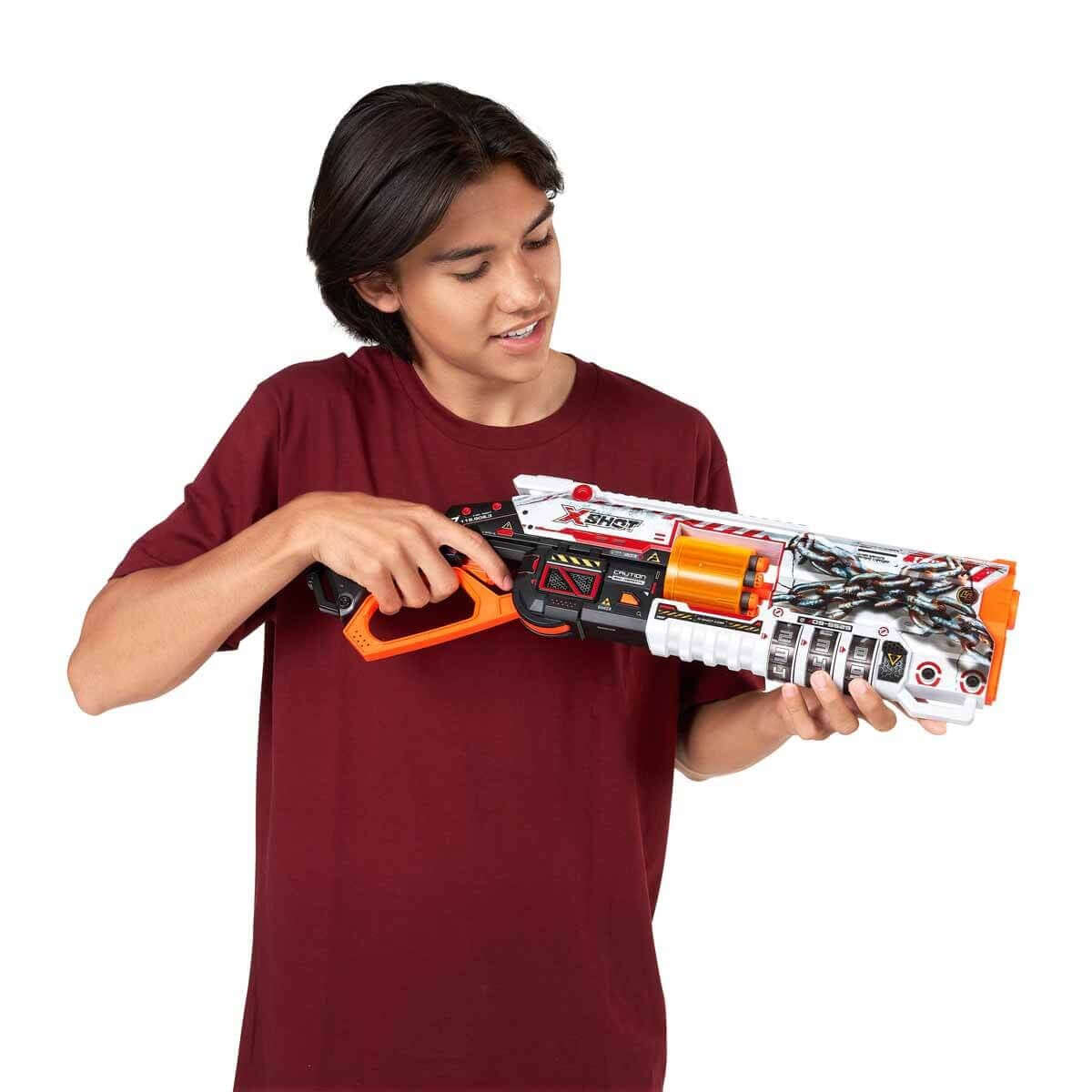 X Shot Skins Lock Blaster 16 Mermili Sünger Dart Atan Silah - Roket Oyuncak