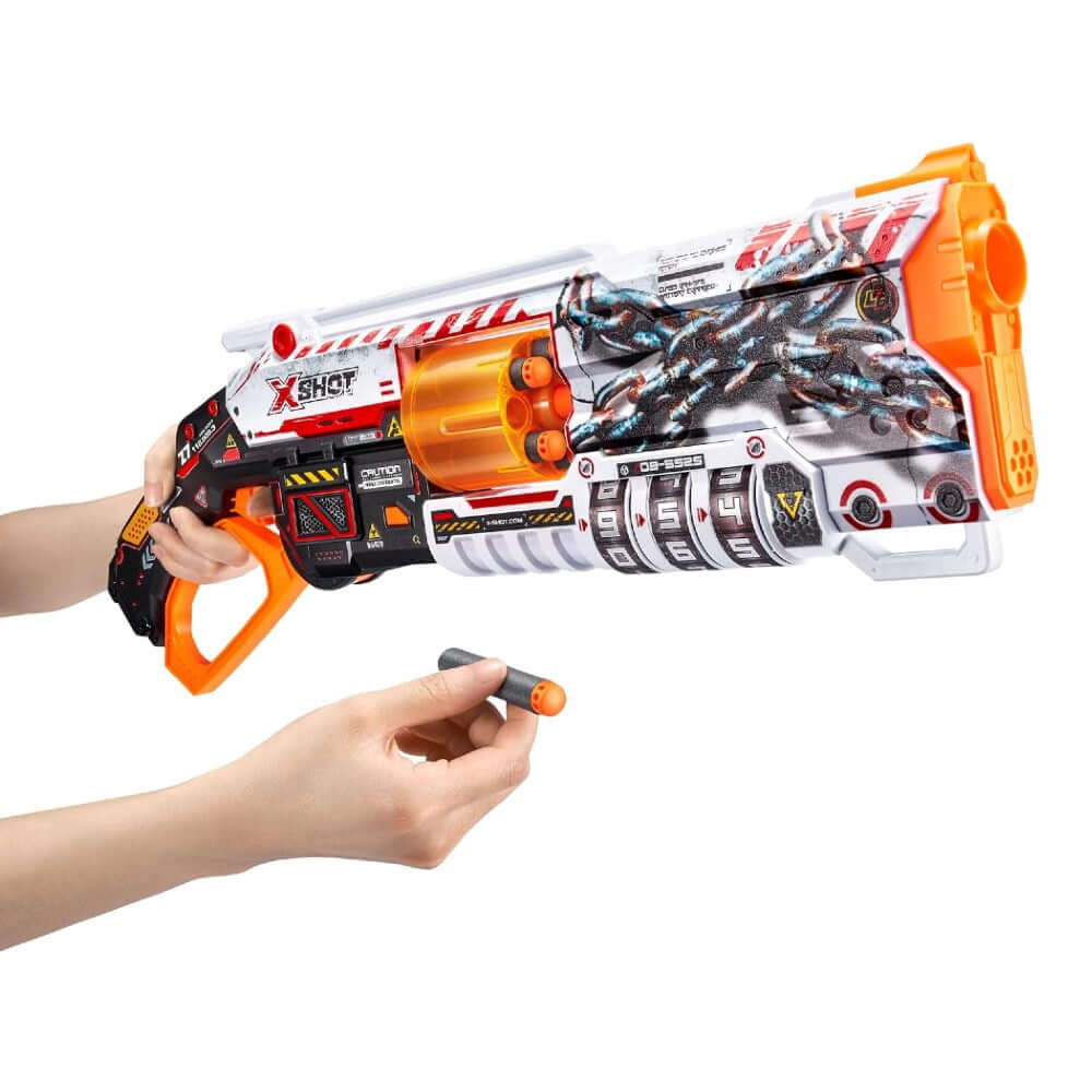 X Shot Skins Lock Blaster 16 Mermili Sünger Dart Atan Silah - Roket Oyuncak