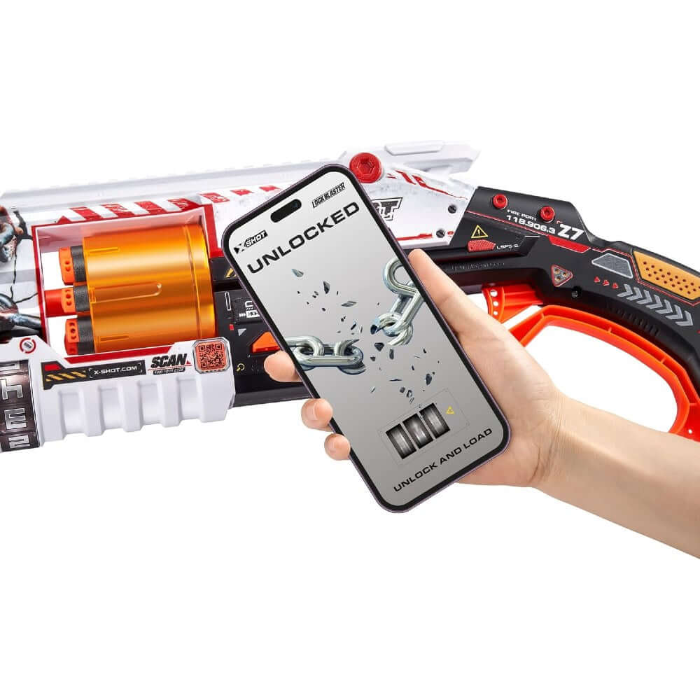 X Shot Skins Lock Blaster 16 Mermili Sünger Dart Atan Silah - Roket Oyuncak