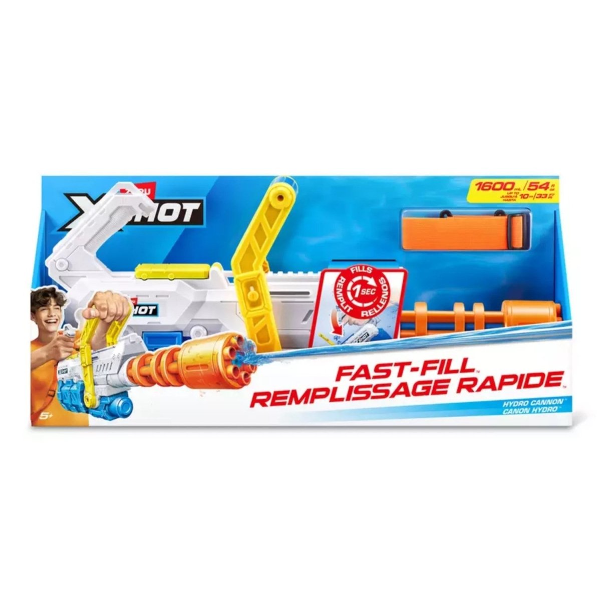 XShot Fast - Fill Hydro Cannon 1600 ml Kapasiteli, 10 Metre Menzilli ve Omuz Askılı Dev Hızlı Dolum Su Tabancası - Roket Oyuncak