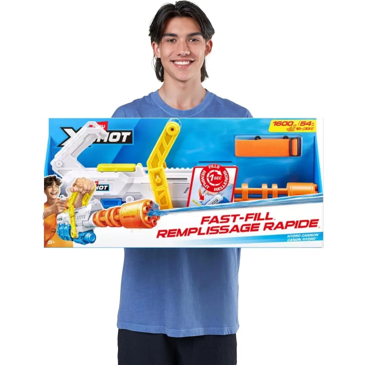 XShot Fast - Fill Hydro Cannon 1600 ml Kapasiteli, 10 Metre Menzilli ve Omuz Askılı Dev Hızlı Dolum Su Tabancası - Roket Oyuncak