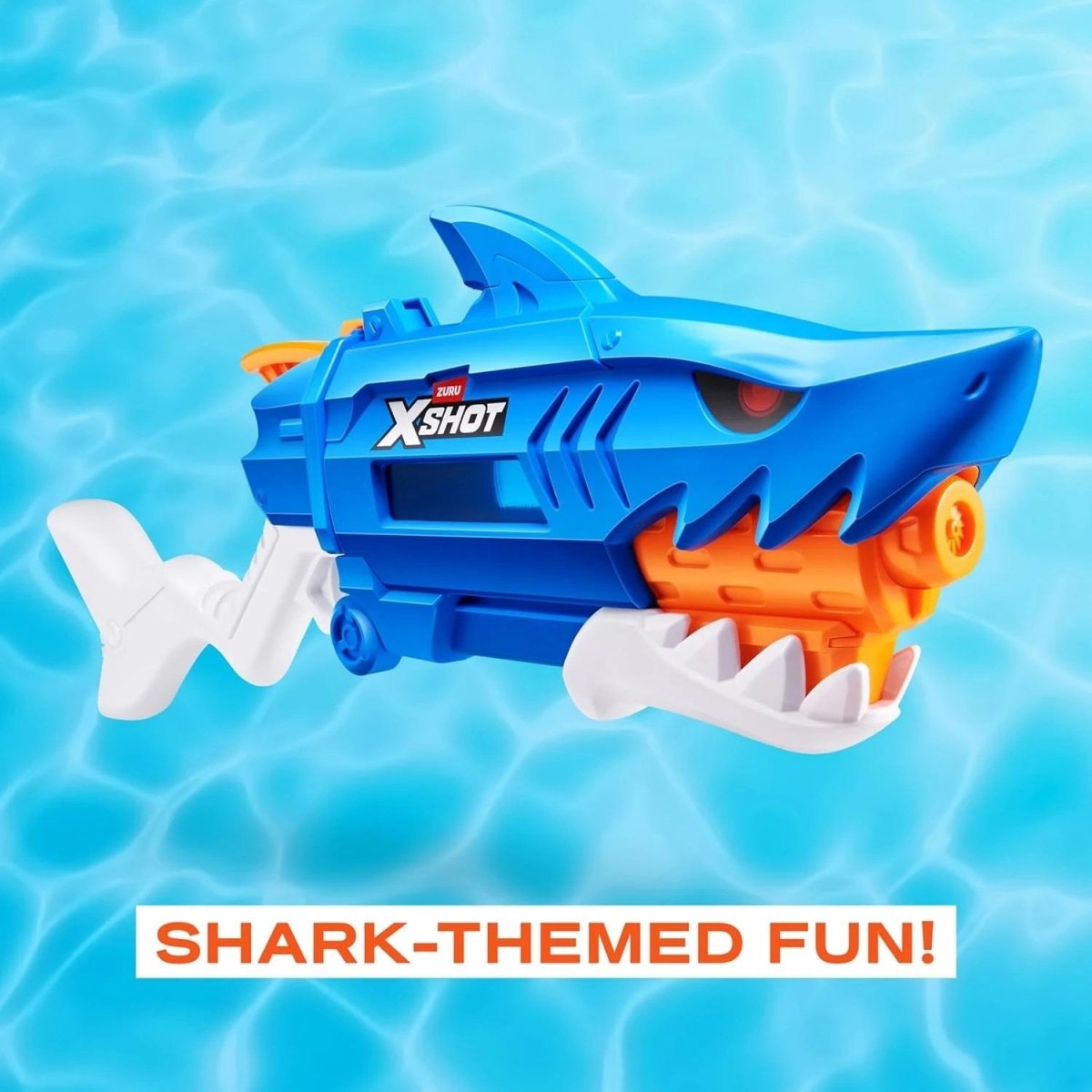 Xshot Fast - Fill Shark Attack Su Tabancası 1 Saniyede Hızlı Dolum Teknolojili, 10 Metre Menzilli Köpekbalığı Temalı Su Blasterı - Roket Oyuncak