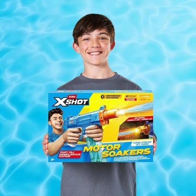 XShot Fast - Fill Turbo Stream Motorlu Su Tabancası LED Işıklı Namlu, Tam Otomatik Atış ve 1 Saniyede Hızlı Dolum Teknolojili Su Blasteri - Roket Oyuncak