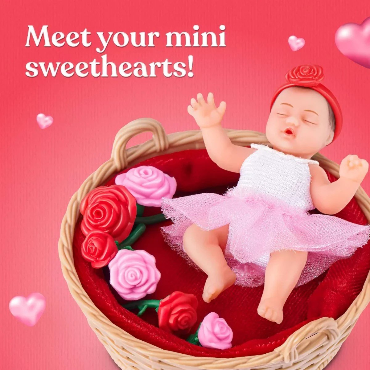 Zuru My Mini Baby Sweet Hearts Seri 1: Özel Kalp Kapsül İçinde Ultra Gerçekçi Mikro Bebek ve Tematik Oyun Aksesuarları - Roket Oyuncak